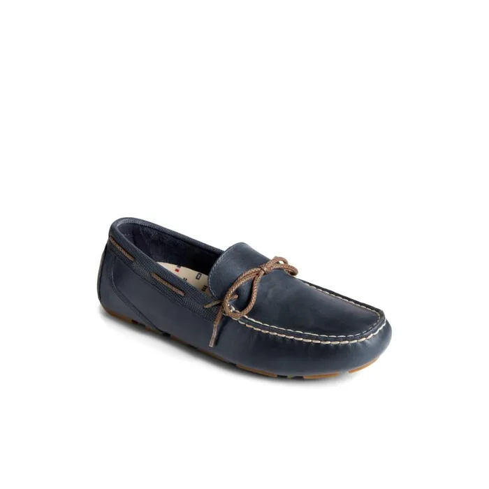 Sperry Davenport Deboss Leather 1Eye Driver Navy Men Loafers and Oxfords