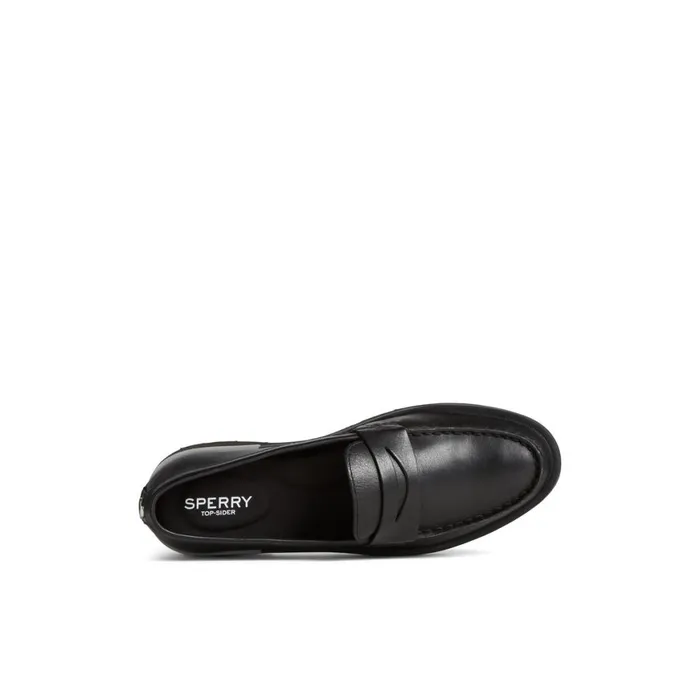 Sperry Lug Penny Loafer Black Women Oxfords and Loafers