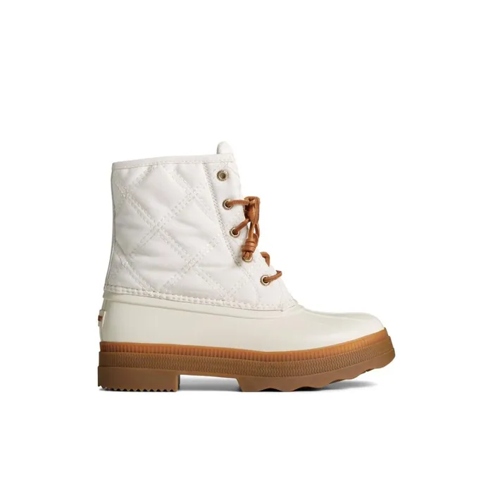 Sperry Saltwater 20 Textile Duck Boot White Women Boots