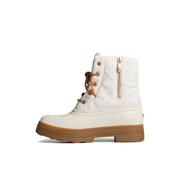 Sperry Saltwater 20 Textile Duck Boot White Women Boots