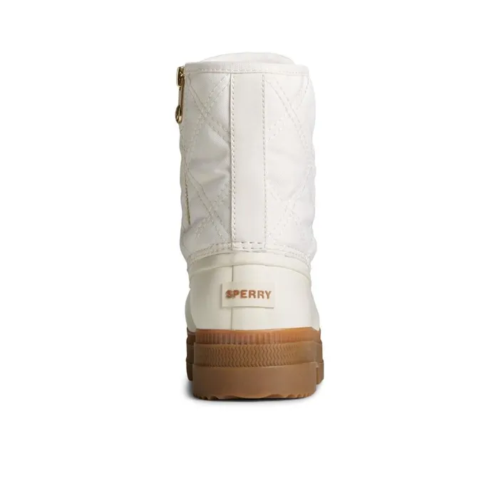 Sperry Saltwater 20 Textile Duck Boot White Women Boots