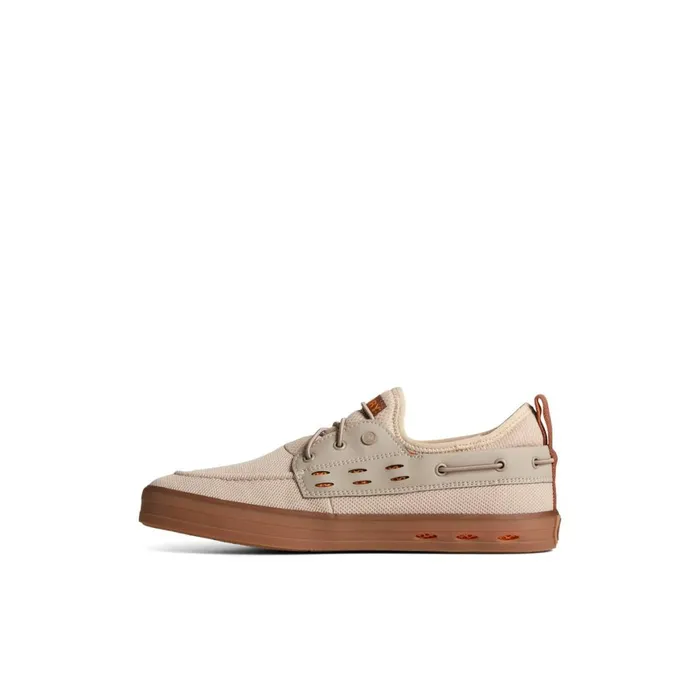 Sperry SeaCycled Fairlead Boat Sneaker Medium Beige Men Sneakers