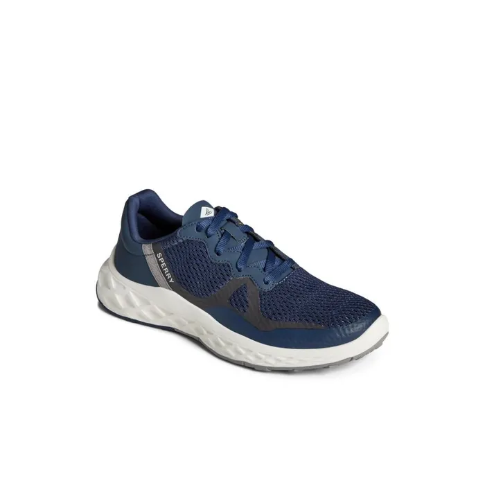 Sperry SeaCycled Headsail Sneaker Navy Textile Mesh Women Sneakers