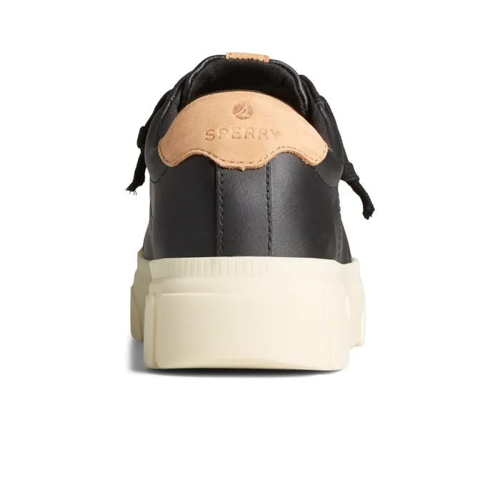 Sperry Winslow Leather Sneaker Black Women Sneakers