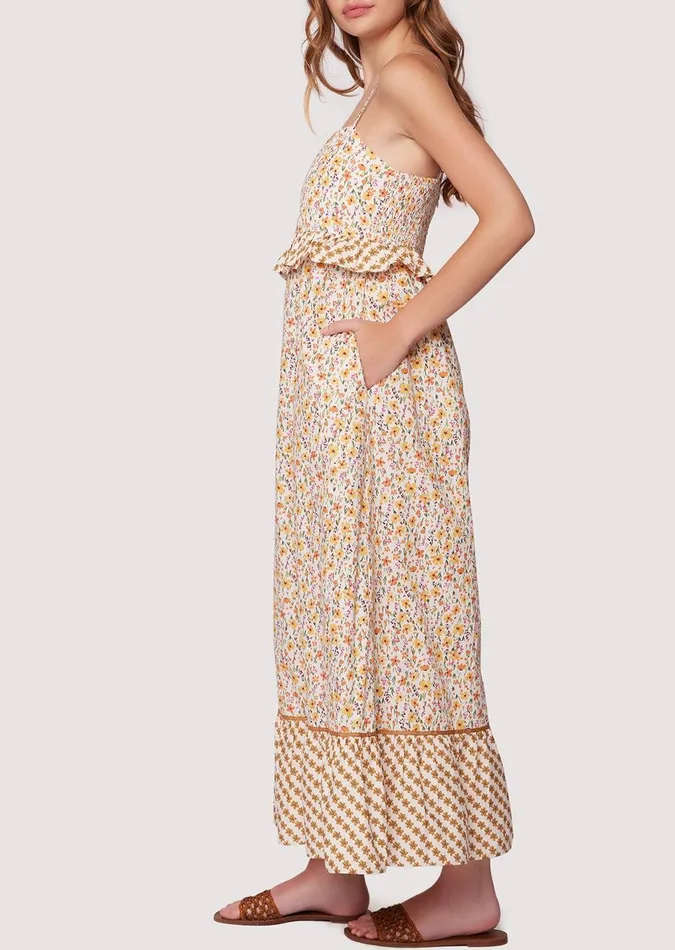 Spring Sunrise Maxi Dress Yellowmultifloral Women Lost Wander Dresses