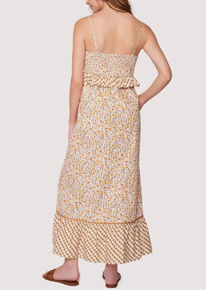 Spring Sunrise Maxi Dress Yellowmultifloral Women Lost Wander Dresses