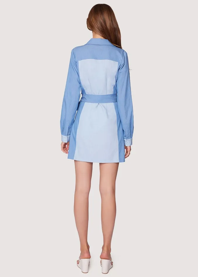 State Of Mind Mini Dress Twotonechambray Women Lost Wander Dresses