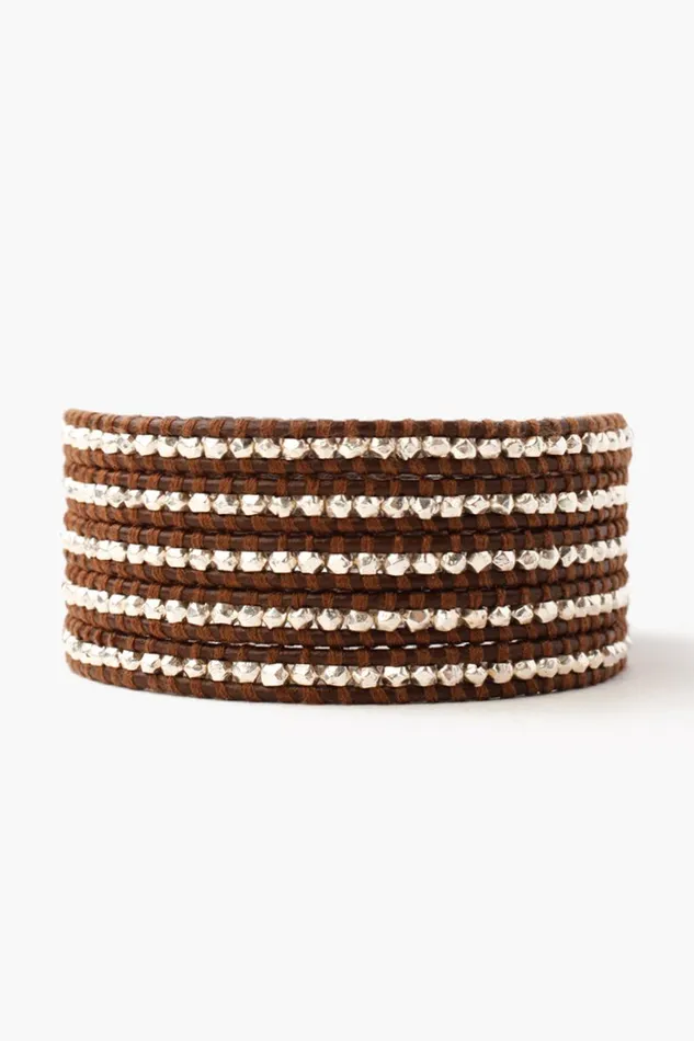 Sterling Silver Wrap Bracelet Brown Women Chan Luu Bracelets