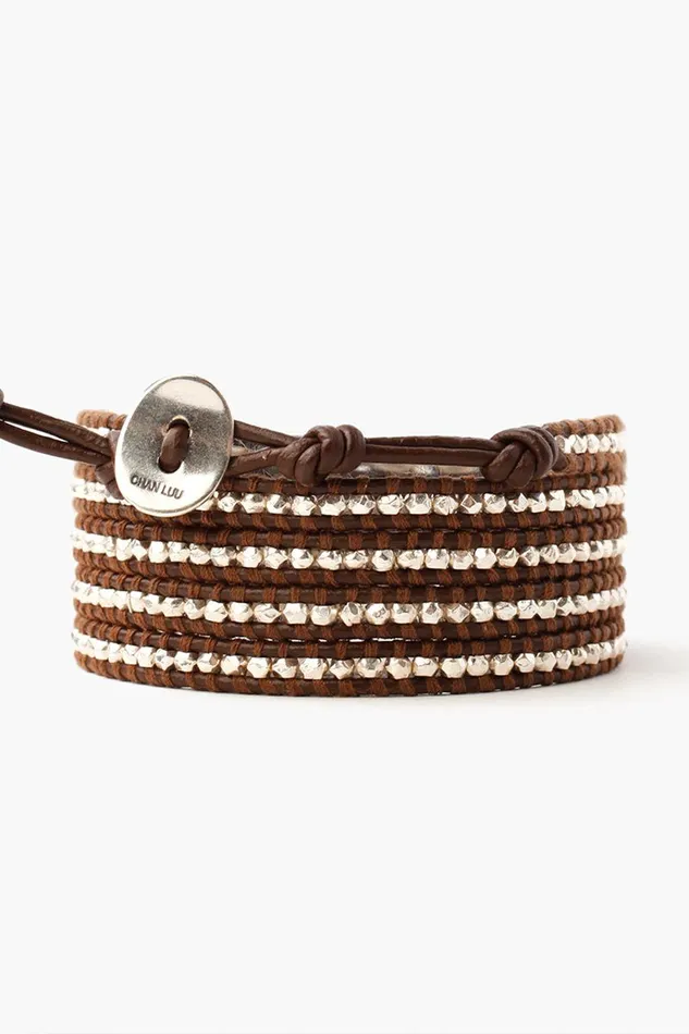 Sterling Silver Wrap Bracelet Brown Women Chan Luu Bracelets