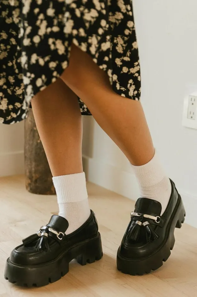 Steve Madden Major Platform Loafers Black Women Bohme Shoes