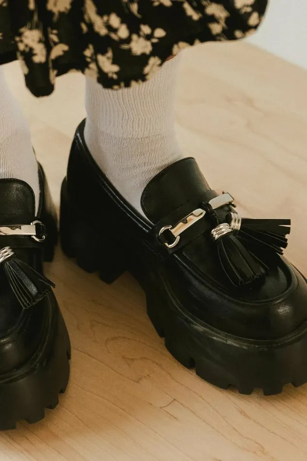 Steve Madden Major Platform Loafers Black Women Bohme Shoes