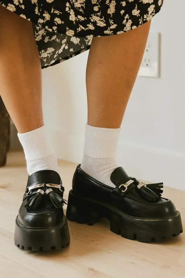 Steve Madden Major Platform Loafers Black Women Bohme Shoes