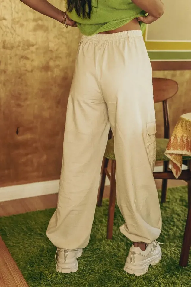 Styles Cargo Pants In Cream Cream Women Bohme Pants