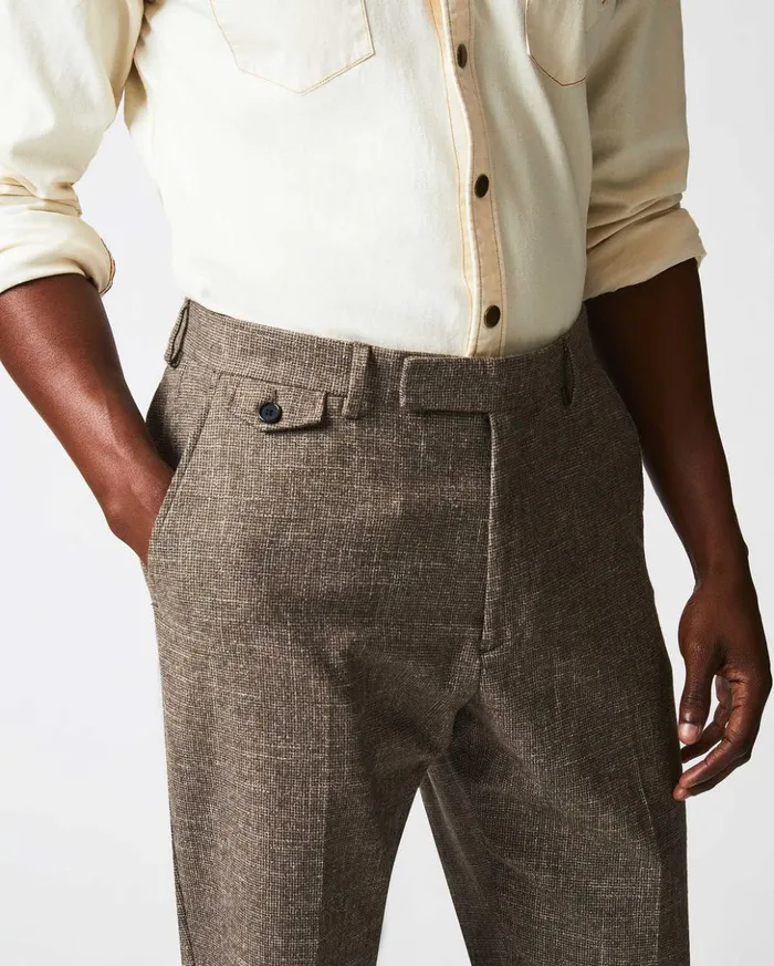 Suiting Men Billy Reid Flat Front Trouser Blackbrown