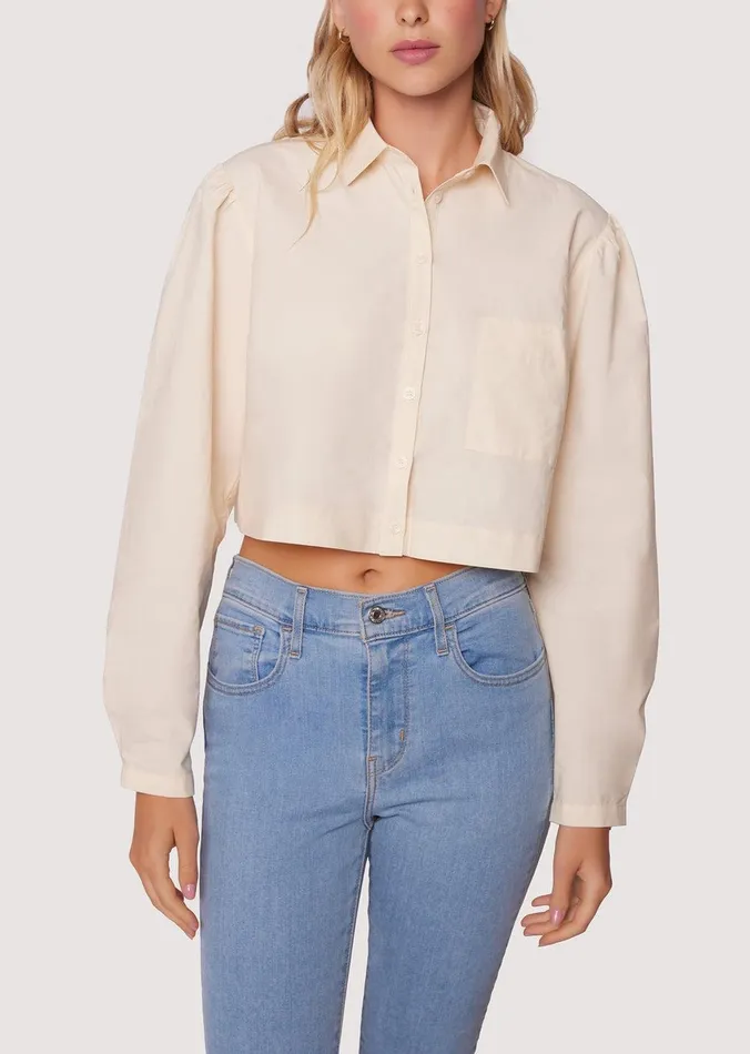 Sunny Business Boxy Crop Top Offwhite Women Lost Wander Tops