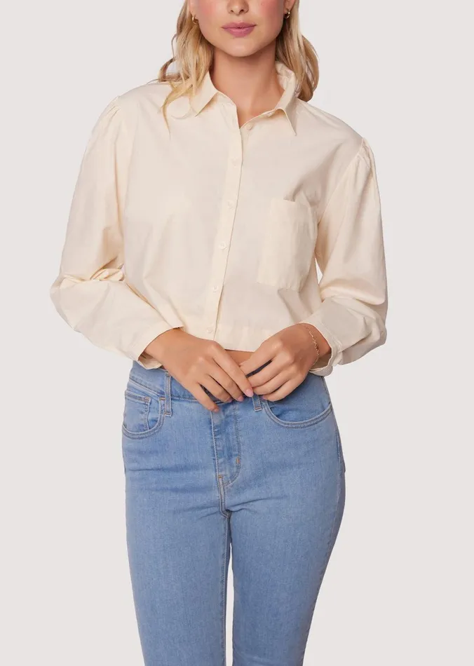 Sunny Business Boxy Crop Top Offwhite Women Lost Wander Tops