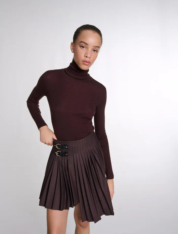 Sweaters and Cardigans Women Maje Wool And Silk Jumper Brown