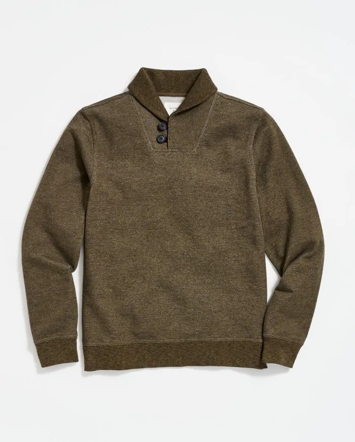 Sweaters and Sweatshirts Men Billy Reid Mouline Shawl Pullover Olive