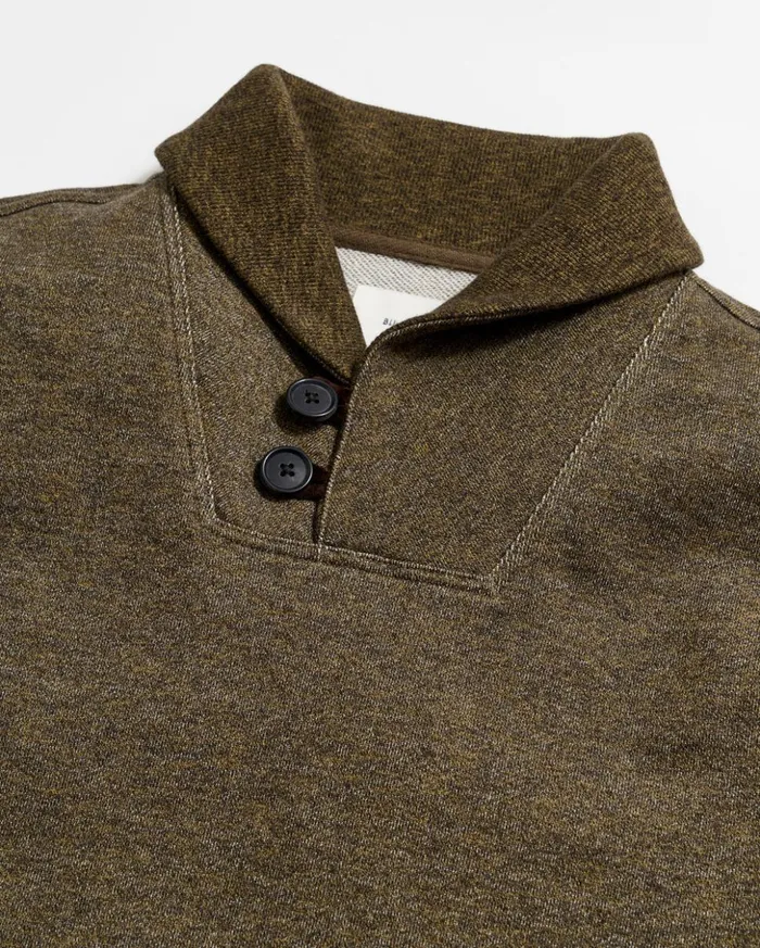 Sweaters and Sweatshirts Men Billy Reid Mouline Shawl Pullover Olive