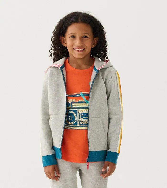 Sweaters Boys Hatley Boys Athletic Grey ZipUp Hoodie
