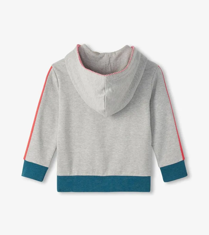Sweaters Boys Hatley Boys Athletic Grey ZipUp Hoodie