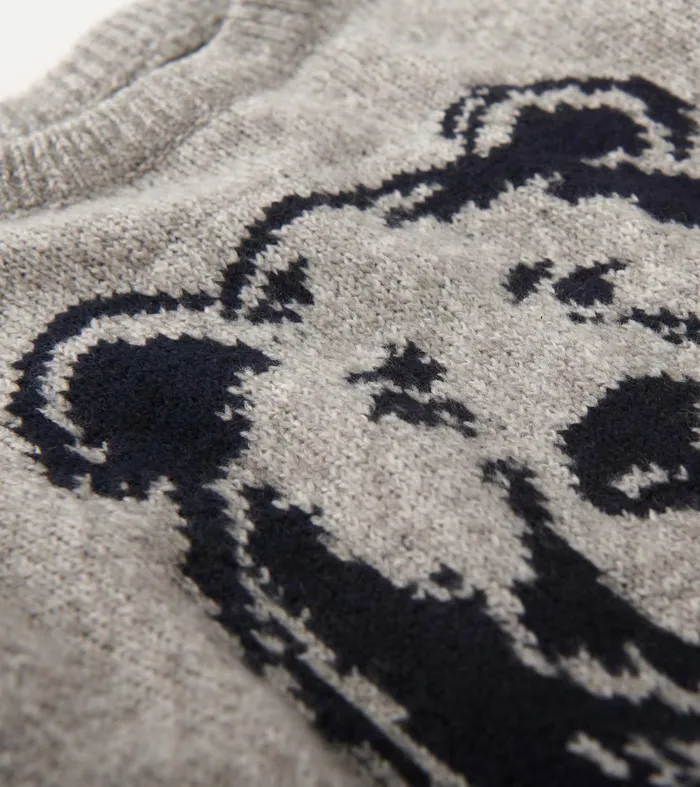 Sweaters Boys Hatley Boys Charcoal Bear Crew Neck Sweater