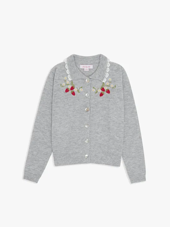 Sweaters Callie Embroidered Cardigan Strawberry Vine Lisa Says Gah Women