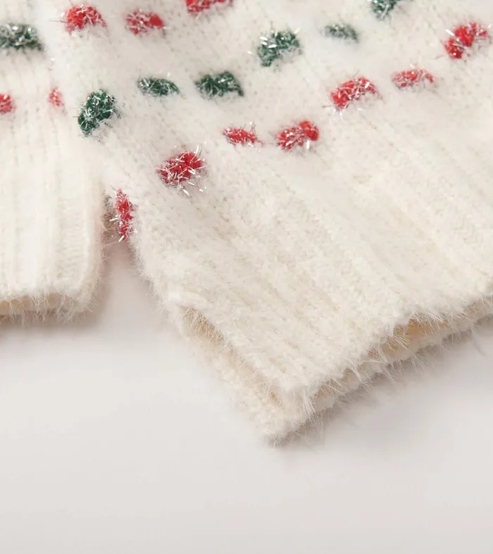 Sweaters Girls Hatley Girls Holiday Basket Weave Sweater