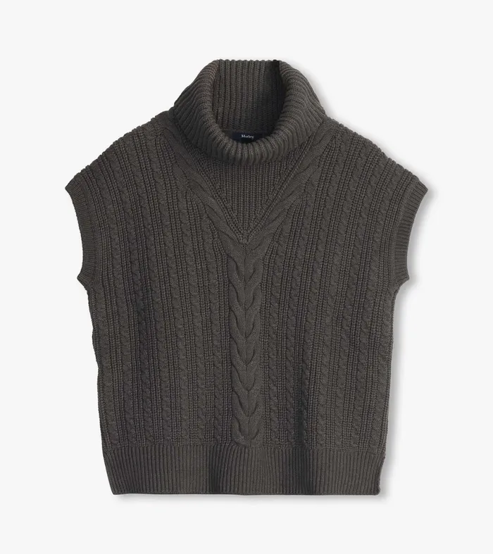 Sweaters Women Hatley Cable Knit Vest 8211 Charcoal Grey