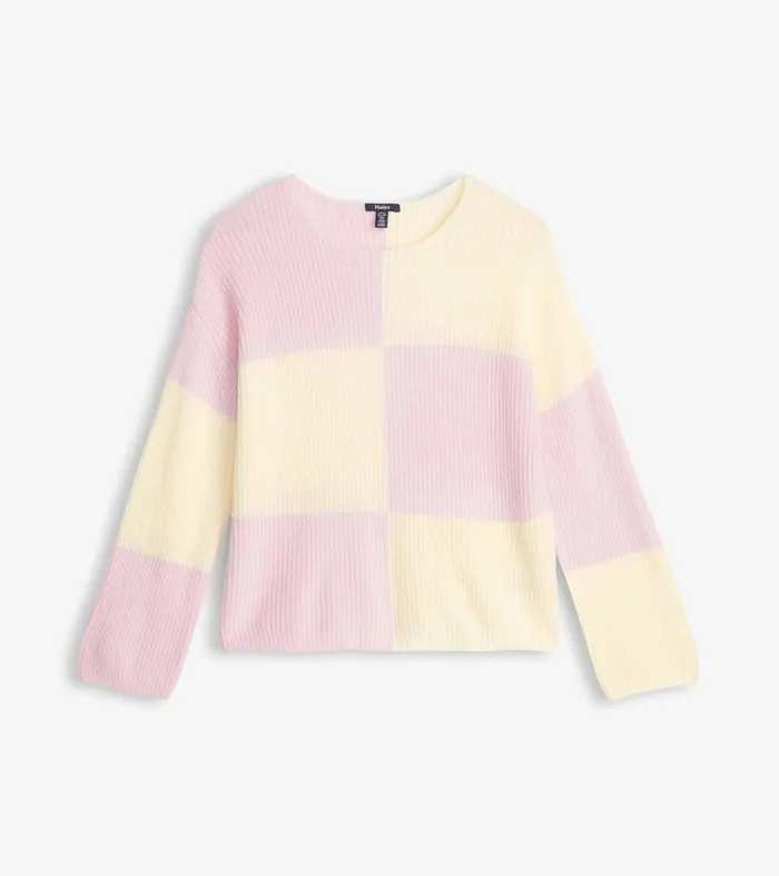 Sweaters Women Hatley Monroe Sweater 8211 Pink Blocks
