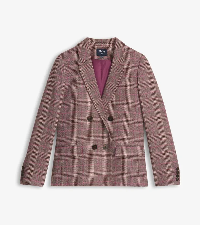 Sweaters Women Hatley Tori SemiFitted Blazer 8211 Taupe Check