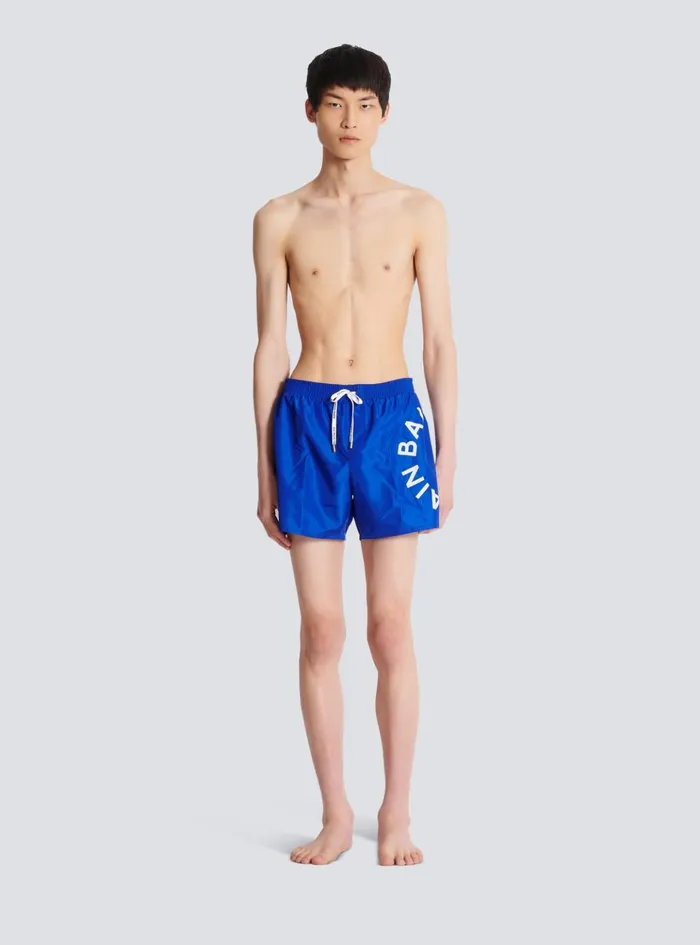 Swim Shorts Blue Men Balmain Swimwear