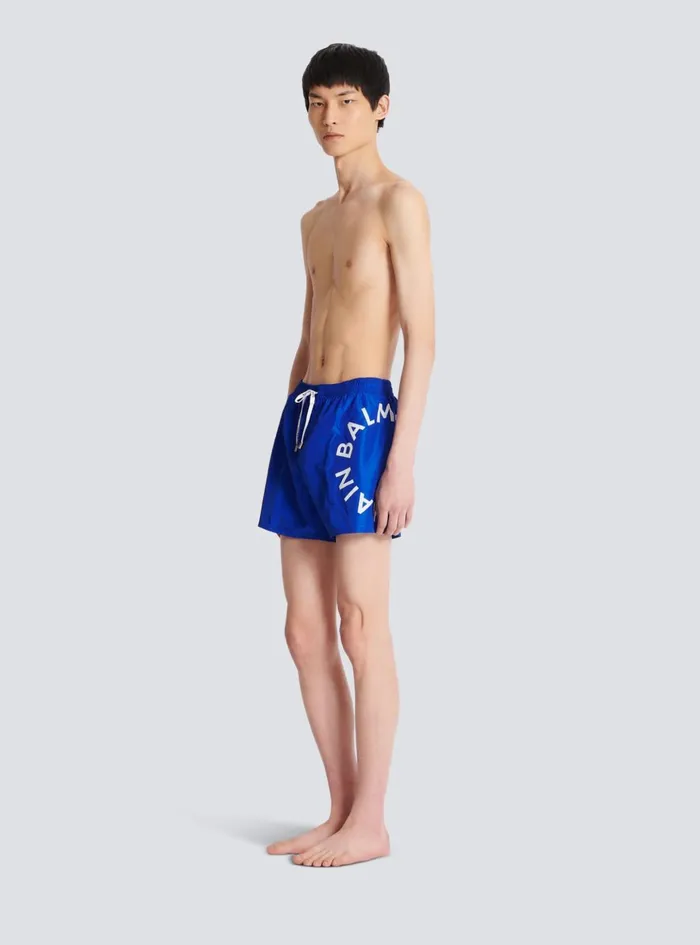 Swim Shorts Blue Men Balmain Swimwear
