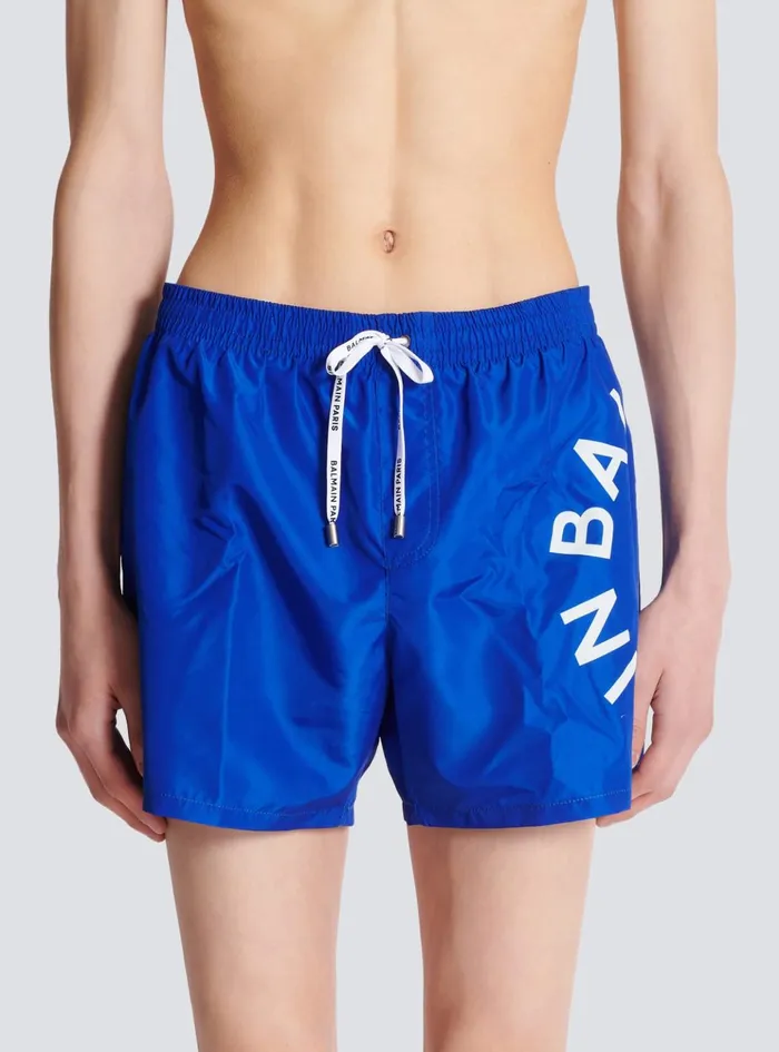 Swim Shorts Blue Men Balmain Swimwear