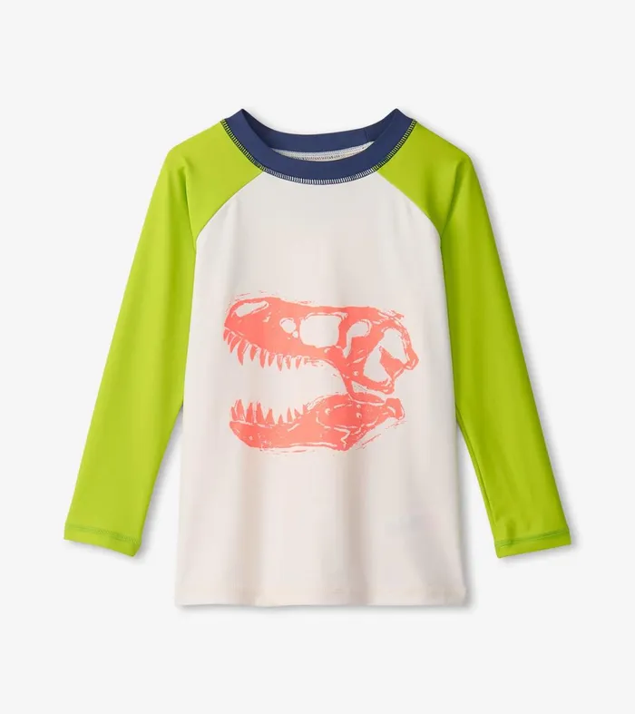 Swimwear Boys Hatley Boys Dino Skull Long Sleeve Rashguard