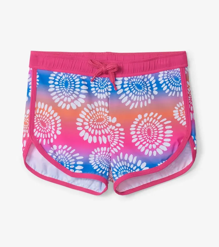 Swimwear Girls Hatley Eyelash Mandala Swim Shorts