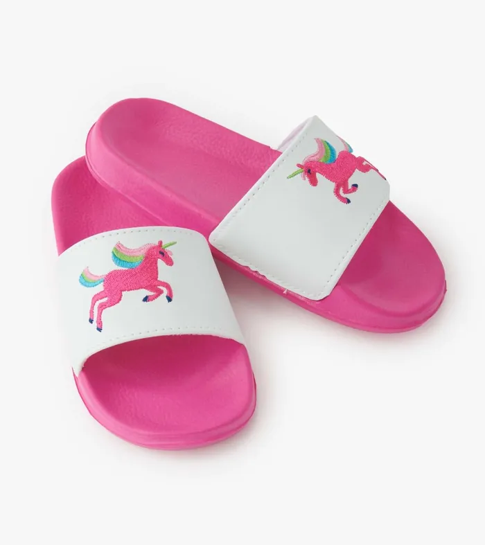 Swimwear Girls Hatley Rock Star Unicorn Slide On Sandals