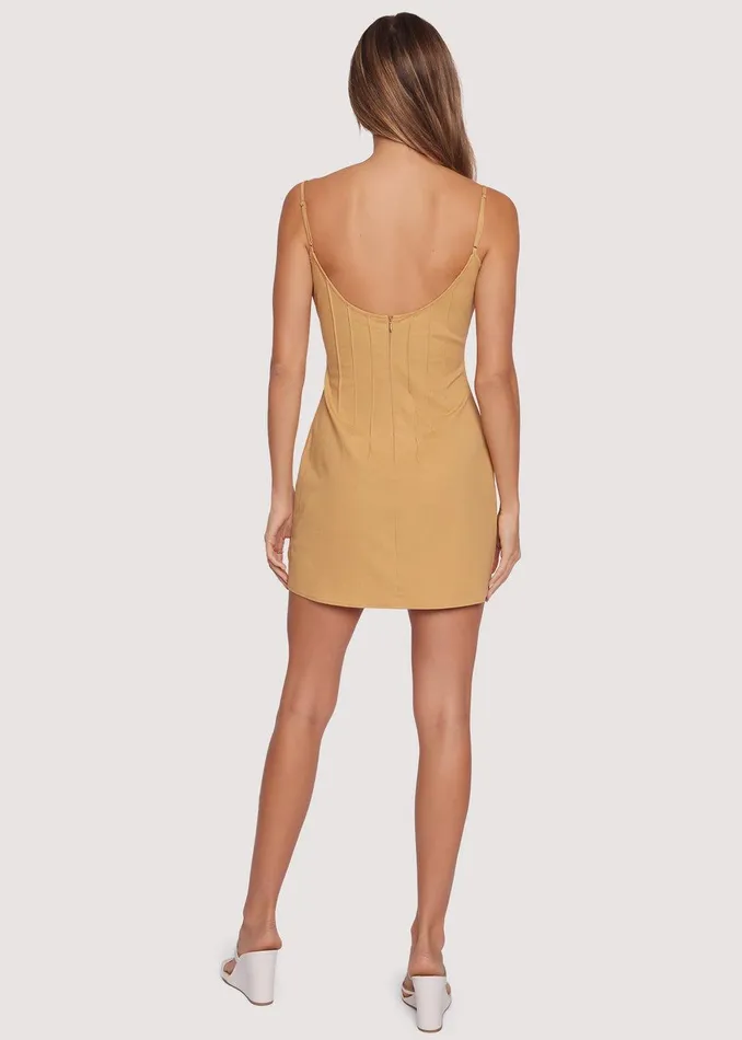 Terra Mini Dress Beige Women Lost Wander Dresses
