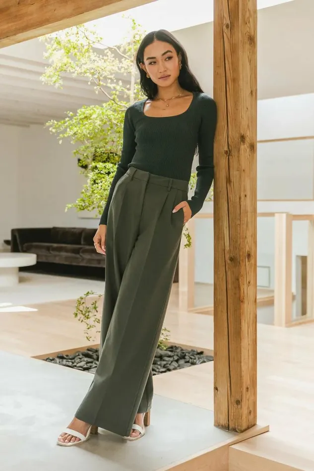 Tobi Wide Leg Pants In Teal Teal Women Bohme Pants