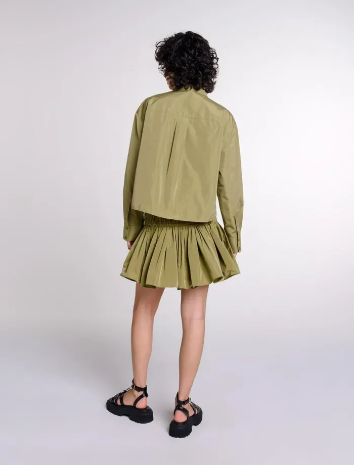 Tops and Shirts Women Maje Openwork Shirt Khaki
