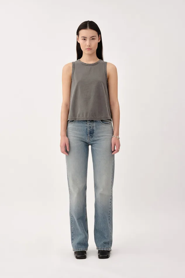 Tops and Tshirts Women Reina Tank 8211 Washed Black Wonhundred