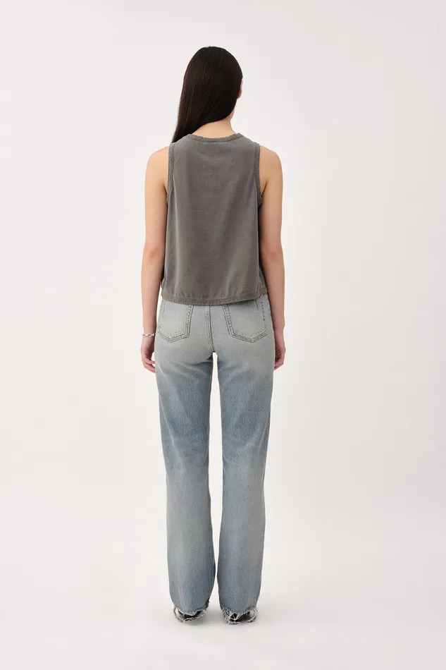 Tops and Tshirts Women Reina Tank 8211 Washed Black Wonhundred