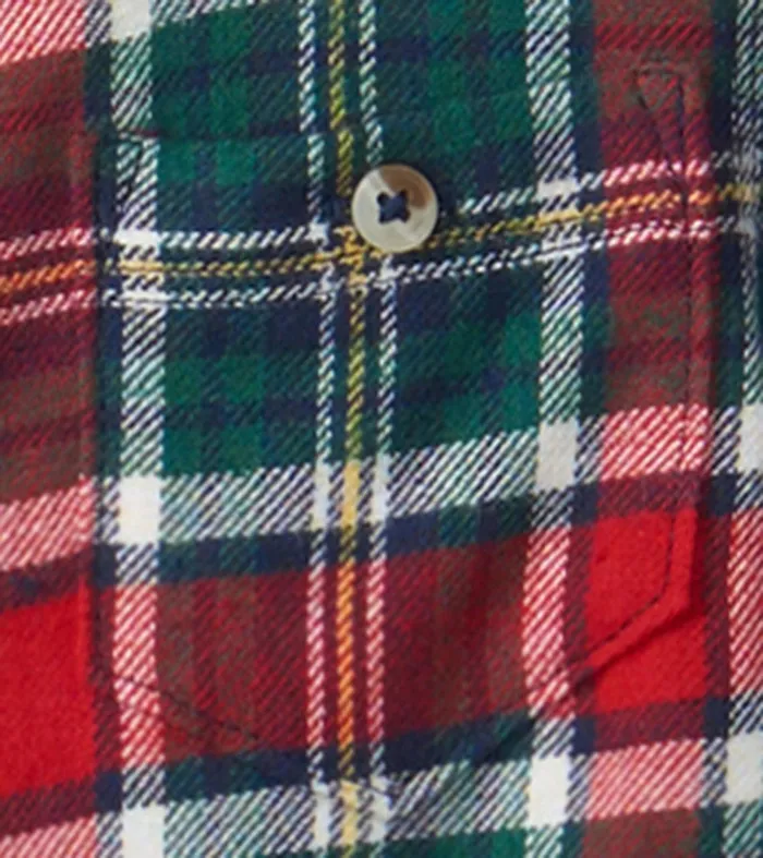 Tops Baby and Toddler Hatley Christmas Plaid Toddler Button Down Shirt