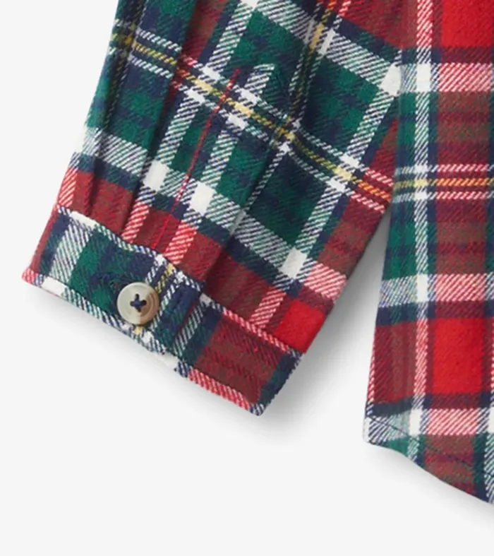 Tops Baby and Toddler Hatley Christmas Plaid Toddler Button Down Shirt