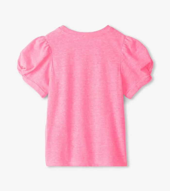 Tops Girls Hatley Girls Love Twisted Sleeve Tee