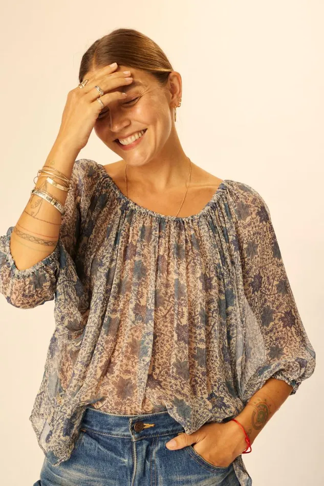 Tops Shop Natalie Martin ELLA TOP Snowflake Sea