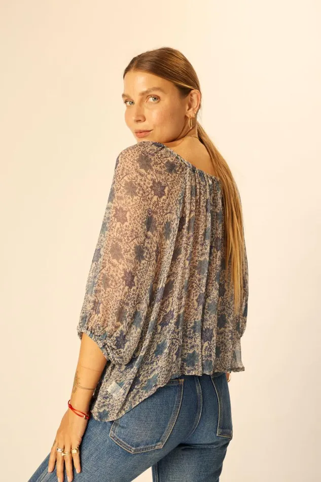 Tops Shop Natalie Martin ELLA TOP Snowflake Sea