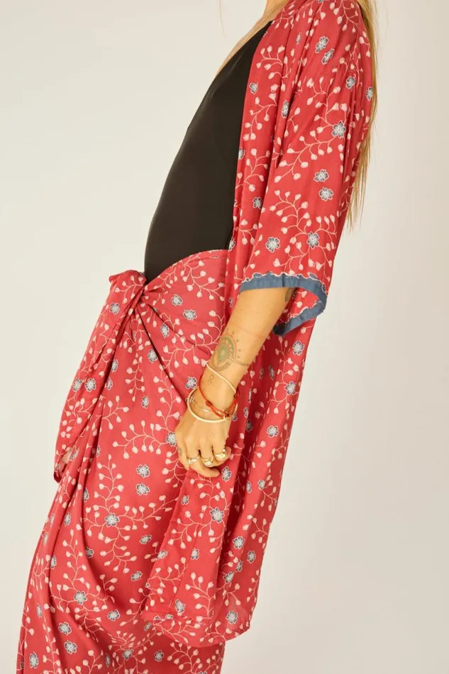 Tops Shop Natalie Martin LENNON KIMONO Pinwheel Barn Red