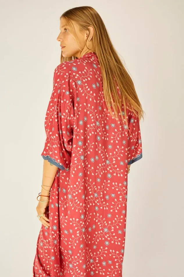 Tops Shop Natalie Martin LENNON KIMONO Pinwheel Barn Red
