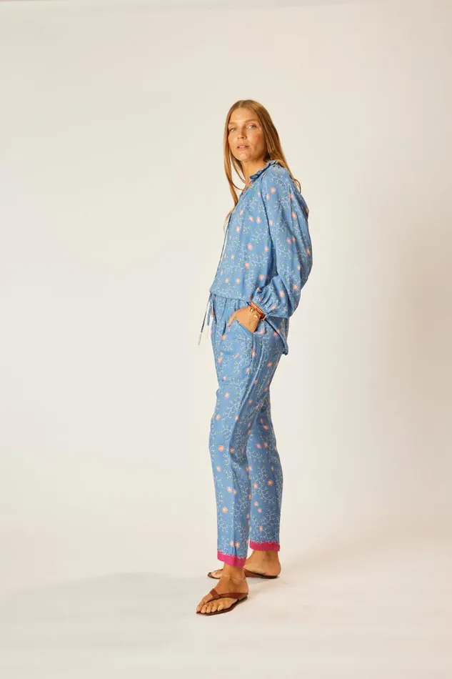 Tops Shop Natalie Martin PENNY BLOUSE Pinwheel Denim